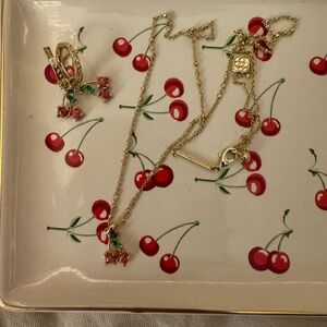 Kendra scott cherry necklace with matching earrings